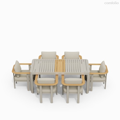 Комплект уличной мебели Cloud Dining, цвет бежевый - Cosmo