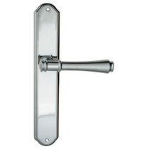 Дверная ручка Venezia Callisto на планке PL02 матовый хром / полированный хром - Venezia Collezione