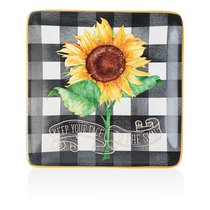 Тарелка пирожковая Certified Int. Подсолнухи. Keep your face to the sun 15см, керамика