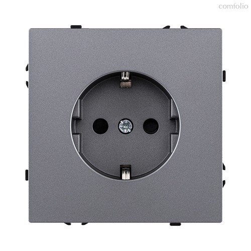 Розетка штепсельная SCHUKO 16A/250 В, серый Kollinger Eclipse EC-014GY - Kollinger