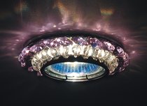 Donolux Светильник встраиваемый декор. хром crystal/rose, D 90 H 55 мм, галог. лампа MR16 GU5,3.max - Donolux