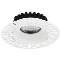 LED, CRATER cв-к встраиваемый, 10W, 931Lm, 4000K, UGR<19, D126хH40мм, IP44, 60°, Ra>90, PF0, 9, белый RAL9003, источник питания в комплекте - Donolux