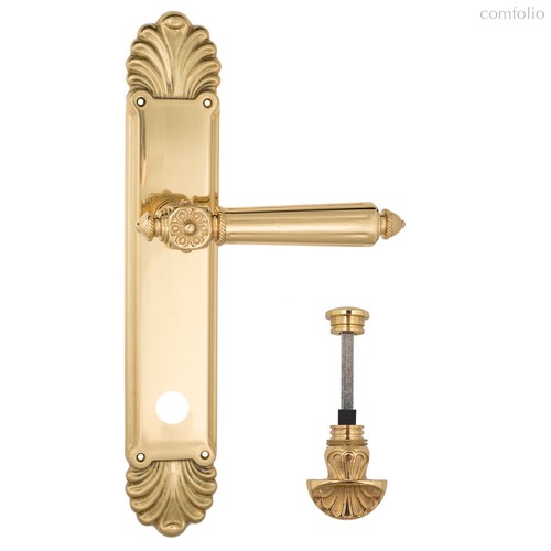 Дверная ручка Venezia Castello WC-4 на планке PL87 полированная латунь - Venezia Collezione