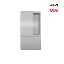 Ручка дверная AGB Wave Blind Swing, матовый хром (для распашных дверей без запирания) В300000032 - AGB