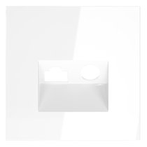 Накладка для розетки TV+RJ45 кат. 6, S70 белый глянцевый - Voltum