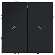 Выключатель встраиваемый VOLTUM S70 для жалюзи 10А, графит