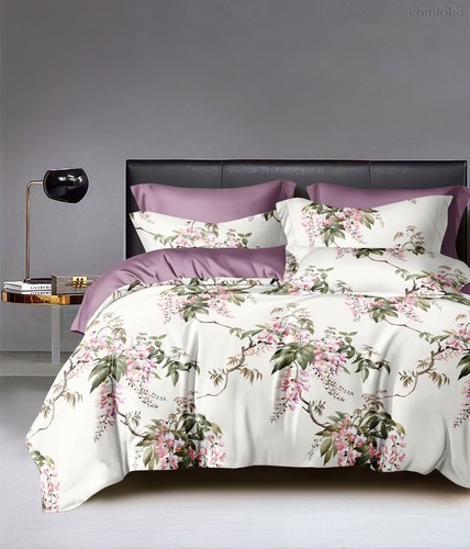 Комплект постельного белья CA-6-769 Евро Сатин печатный с наволочками 70х70х2шт.+50х70х2шт. - АльВиТек