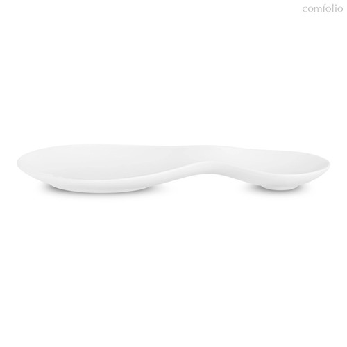 Подставка двойная под ложки Narumi Белый декор 32,5х14х3,5 см, фарфор костяной - Narumi