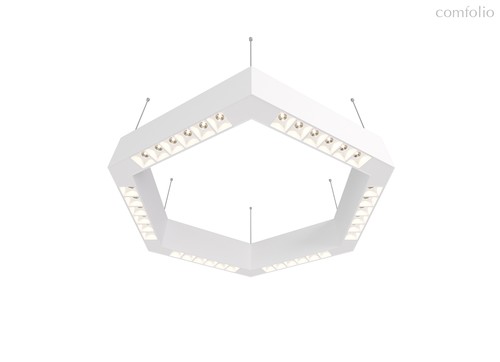 Donolux LED Eye-hex св-к подвесной, 36W, 500х433мм, H71,5мм, 2700Lm, 34°, 3000К, IP20, корпус белый,, цвет белый - Donolux