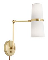 Золотое бра Флемиш на шарнире с проводом, цвет золотой - Louvre Home