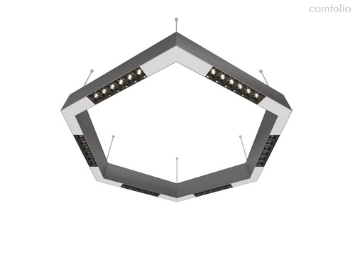 Donolux LED Eye-hex св-к подвесной, 36W, 700х606мм, H71,5мм, 2590Lm, 34°, 3000К, IP20, корпус алюмин, цвет алюминий - Donolux