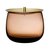 Банка для хранения с крышкой Nude Glass Берет d13хh10,7 см, стекло хрустальное, карамельная - Nude Glass