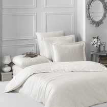 Постельное белье Karna Loft, однотонное, цвет экрю, 1.5-спальный - Bilge Tekstil