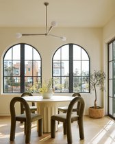 Серебристая современная люстра Рамси, цвет никель - Louvre Home