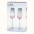 Набор из 2 бокалов-флейт для шампанского Dusk 250 мл розовый-серый - LSA International