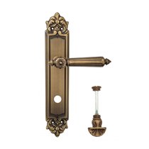 Дверная ручка Venezia Castello WC-4 на планке PL96 матовая бронза