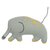Погремушка из хлопка Слоник Lou из коллекции Tiny world 14х8 см - Tkano