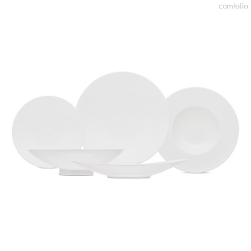 Сервиз столовый Decor de table Плиссе на 6 персон 20 предметов, фарфор костяной, п/к - Decor De Table