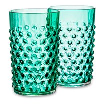 Набор стаканов для воды Klimchi Гвоздь 200 мл, 2 шт, богемское стекло, изумрудный - Klimchi