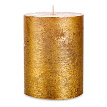 Свеча цилиндрическая Luz your senses 13 см, золотистый металлик - Rasteli