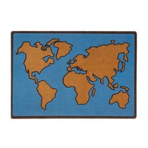 Коврик придверный World Map, цвет синий - Balvi