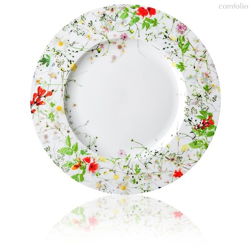 Тарелка закусочная с бортом Rosenthal Дикие цветы 23 см, фарфор костяной - Rosenthal