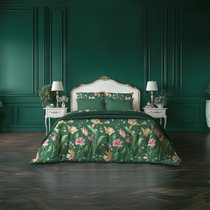 Комплект постельного белья "Verossa" Сатин 2,0СП Wild tulip, цвет зеленый, 2-спальный - Nordtex