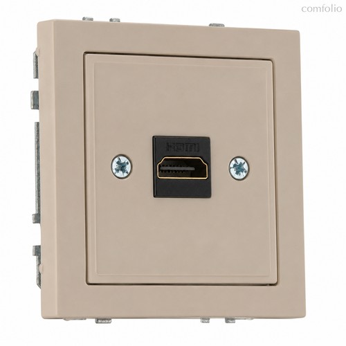 Розетки и выключатели: Розетка HDMI (разъемы), кремовая матовая, Superior - Kanlux