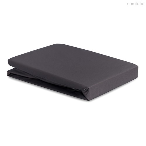Простыня из премиального сатина темно-серого цвета из коллекции Essential, 240х270 см - Tkano