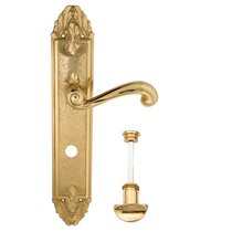 Дверная ручка Venezia Carnevale WC-2 на планке PL90 полированная латунь