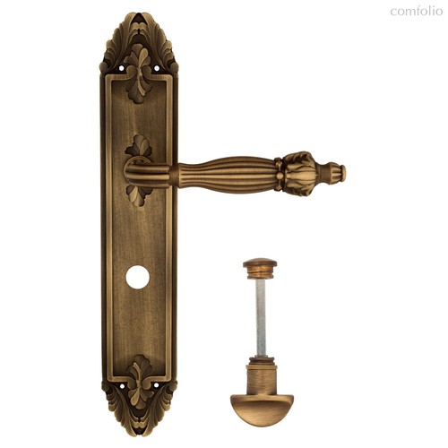 Дверная ручка Venezia Olimpo WC-2 на планке PL90 матовая бронза - Venezia Collezione