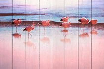 Фламинго на берегу реки 120х180 см, 120x180 см - Dom Korleone