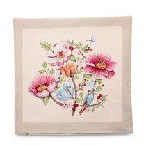 Наволочка Mix&Match Home Магнолия 45х45 см, гобелен, бежевая - Mix&Match