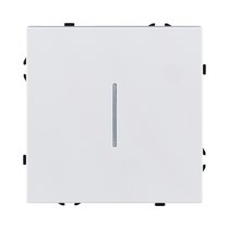 Выключатель 1-клавишный 10А/250В с LED подсветкой, белый глянцевый Kollinger Eclipse EC-007WG - Kollinger