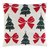 Подушка вязаная с новогодним рисунком Christmas Bows из коллекции New Year Essential, 45x45 см - Tkano