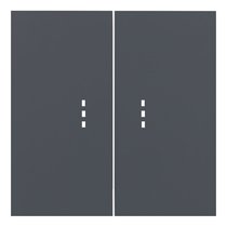 Клавиши двухклавишного выключателя с подсветкой 35612 BT, базальт