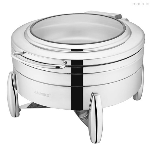 Мармит 6,8 л круглый с откидной крышкой и окном 36 см нерж. Verona - SUNNEX