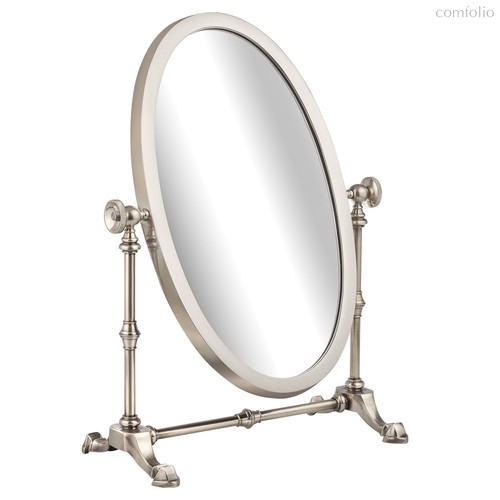 Зеркало настольное косметическое овальное, цвет Состаренное серебро - Covali