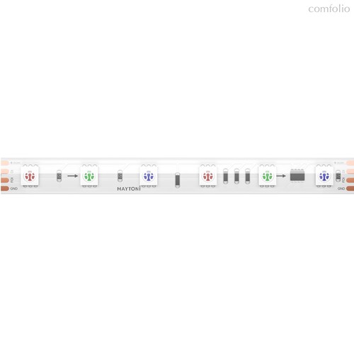 Светодиодная лента 24В 5050 14,4Вт/м 5м IP 68 Адресная (SPI) Цветная (RGB) 201249 - Maytoni