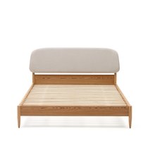 Octavia Кровать из ясеневой фанеры с белым мягким изголовьем 160 x 200 см - La Forma