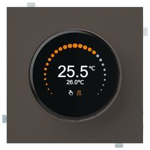 Термостат для теплых полов с круглым дисплеем 32233 CP, капучино - Rikett