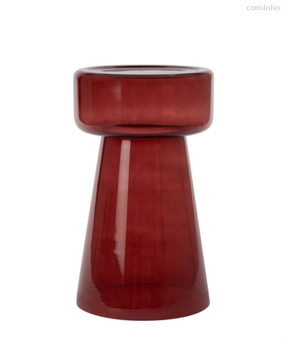 Бордовый приставной столик Флумс Ø 30 см - Louvre Home