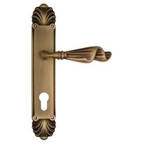 Дверная ручка Venezia Opera CYL на планке PL87 матовая бронза - Venezia Collezione
