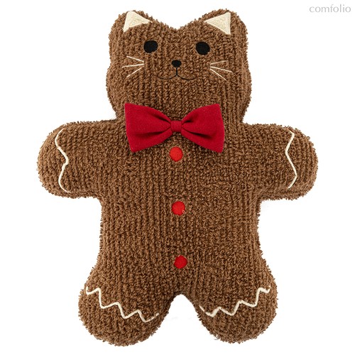Подушка вязаная Кот из коллекции New Year Essential, 45x40 см - Tkano