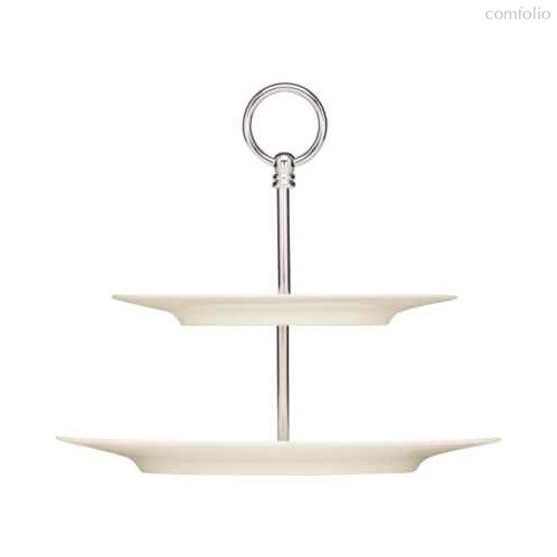 Этажерка 2-ух ярусная (тарелки с бортом) d28.7 h25.5см металл фарфор - Bauscher