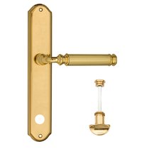 Дверная ручка Venezia Mosca WC-2 на планке PL02 полированная латунь - Venezia Collezione