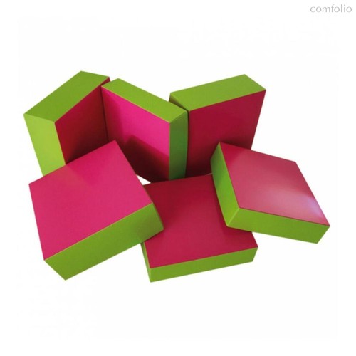 Коробка для кондитерских изделий 16*16 см, фуксия-зеленый, картон, 50 шт/уп, Garcia de P - Garcia De Pou