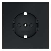 Накладка для розетки с заземлением и защитными шторками, S70 графит - Voltum