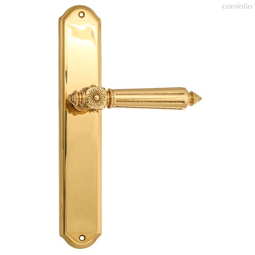 Дверная ручка Venezia Castello на планке PL02 полированная латунь - Venezia Collezione