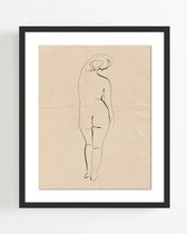 Интерьерный постер Nude, цвет бежевый - Louvre Home